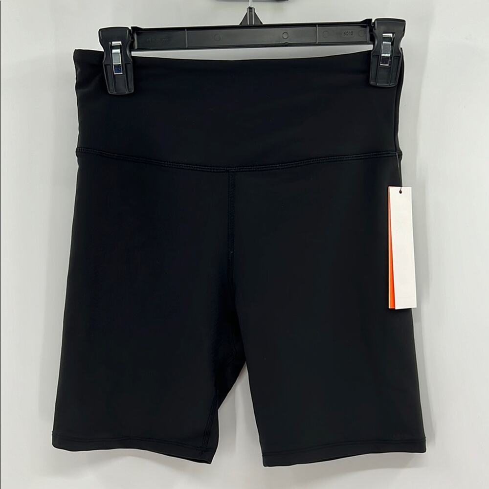 AQUA Athletics Women's High Rise 7" Bike Short - Black - Small - NWT